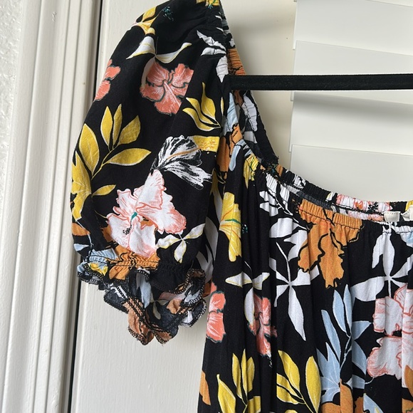 Roxy Orange and White Smocked Mini Sundress - Picture 2 of 6